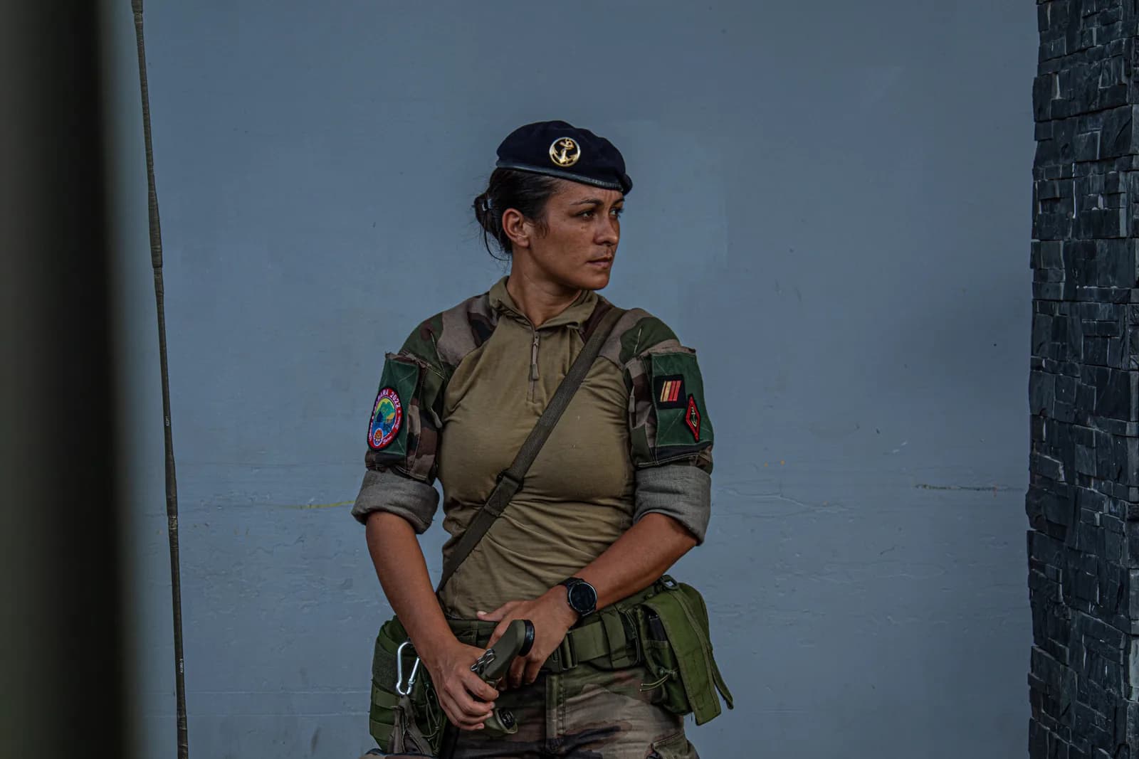 Militaire française des troupes de marine aux transmissions, exercice Marara en Polynésie